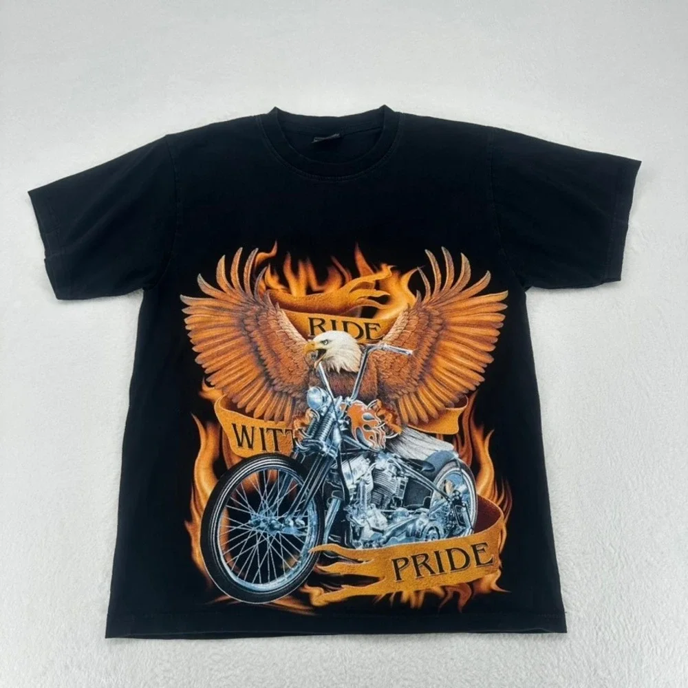 SP‎ General Clothing Ride With Pride Eagle Motorcycle T-Shirt Black M - Picture 16 of 16